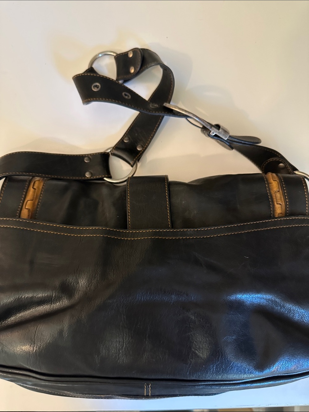 CHRISTIAN DIOR gaucho saddle bag black - Picture 4 of 10